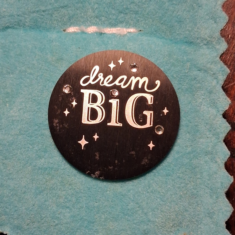 Dream Big Black And Silver Large Window Plate Origami Owl